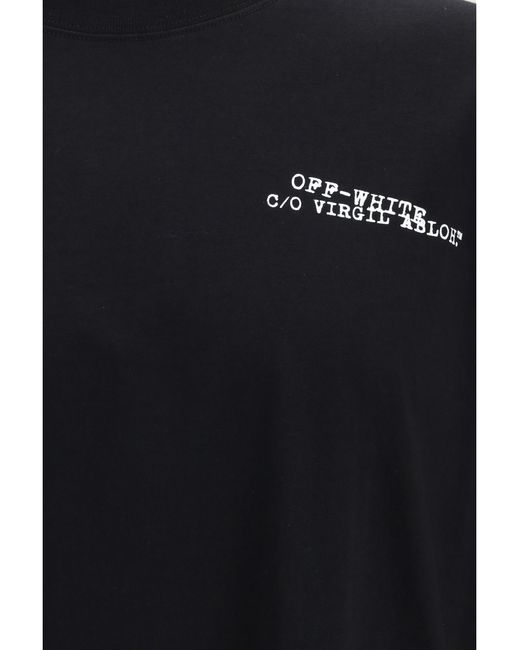 Off-White c/o Virgil Abloh Black Type Arrow Skate T-Shirt Cotton T-Shirts for men