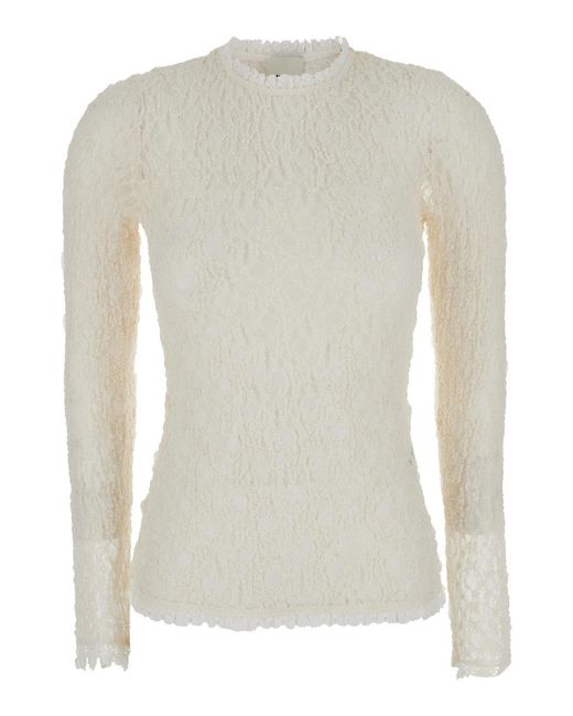 Isabel Marant White Top Brany-Gb Tech Fabric Tops