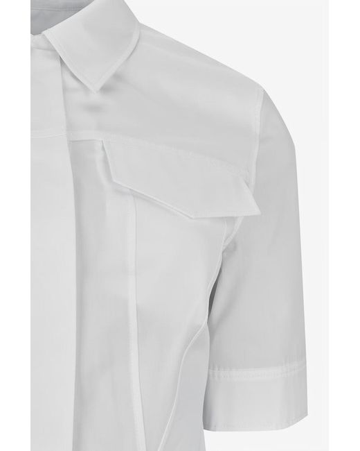 Maison AlaïA White Tailored Top Cotton