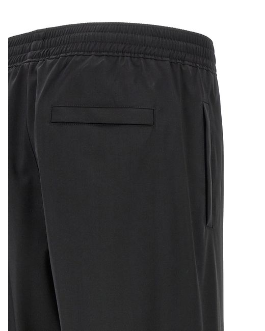 Givenchy Black Logo Placcetta Pants for men