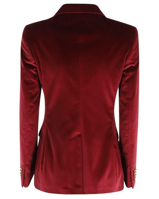 Tagliatore Red Velvet Double-Breasted Jacket