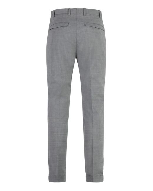 PT Torino Gray Cotton Trousers for men