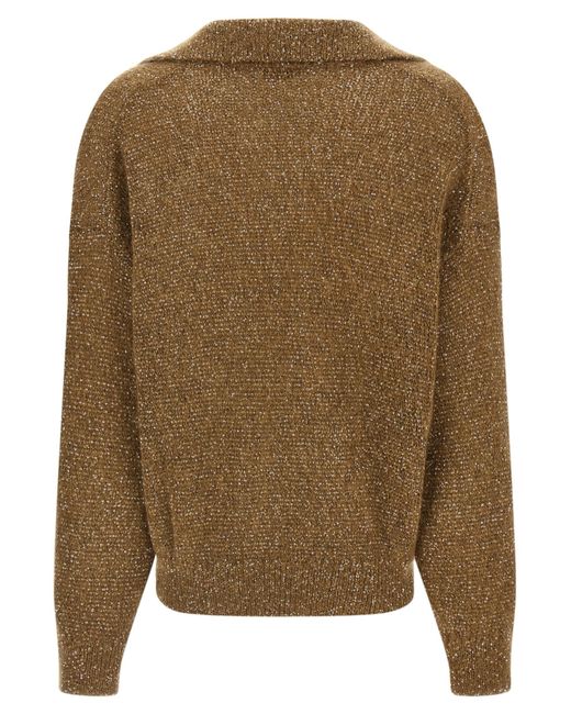 Brunello Cucinelli Brown Polyamide Polo Shirt