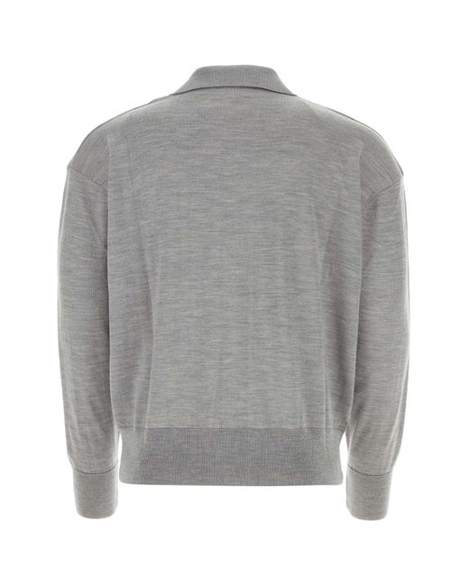 AMI Gray Wool Sweater