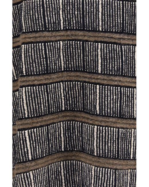 Giorgio Armani Gray Oversized Ribbed Sweater Silk And Virgin Wool Blend for men