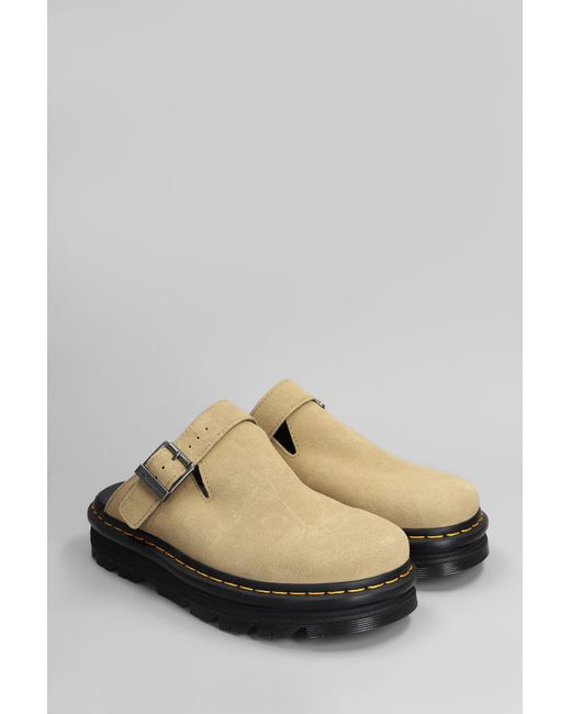 Dr. Martens Gray Zebzag Slipper-Mule for men