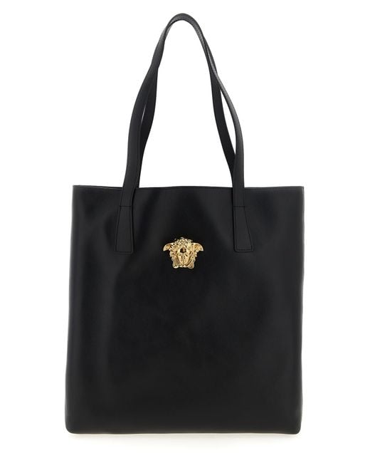 Versace Black 'La Medusa' Shopping Bag