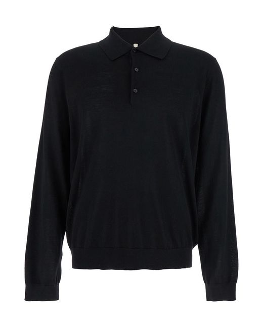 sunflower Blue Polo Shirt With Classic Collar And Ribbed Trims for men