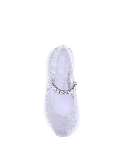 Jimmy Choo White Jelly Ballerinas Thermoplastic Polyurethane