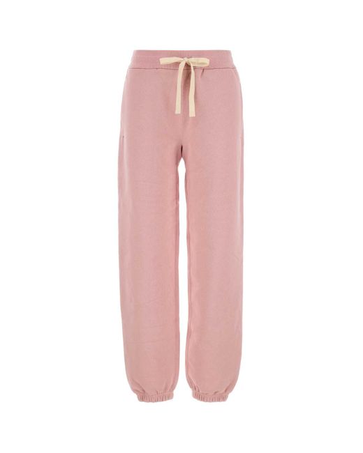 Jil Sander Pink Cotton joggers