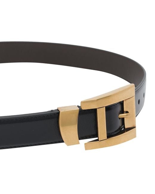 Versace Black Belts Calf Leather