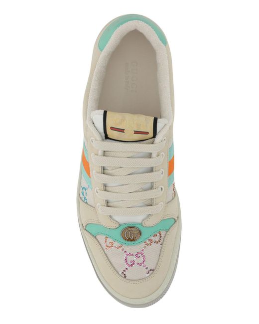 Gucci Multicolor Screener Monogram-print Leather And Canvas Low-top Trainers