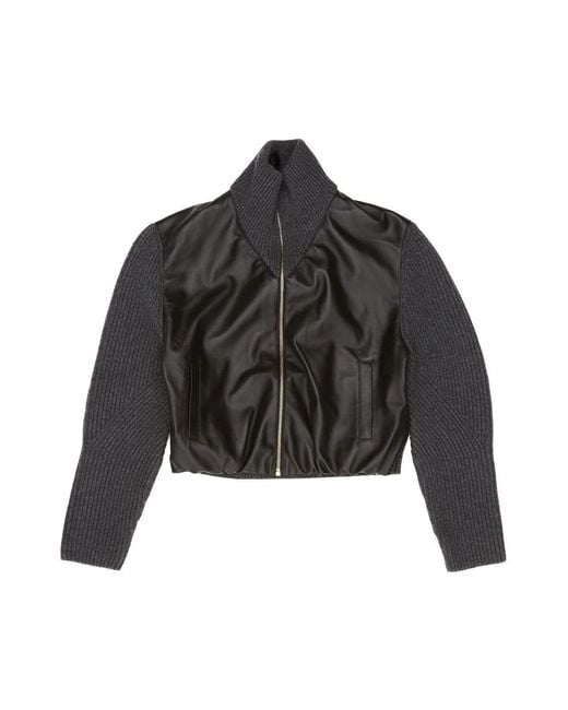Maison AlaïA Black Jacket Wool Leather