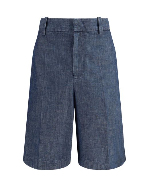 Jil Sander Blue Cotton Bermuda Shorts for men