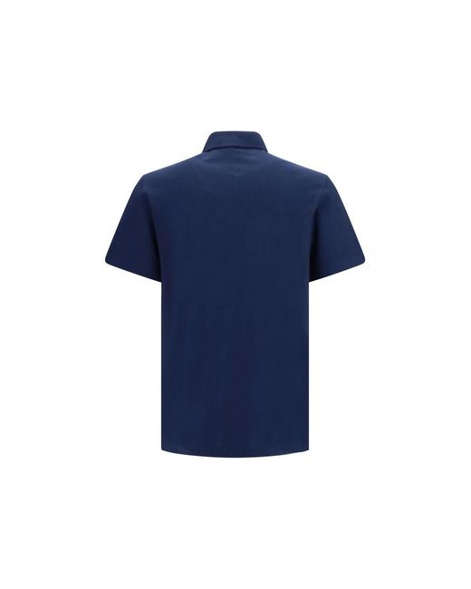 Valentino Garavani Blue Cotton Polo Shirt for men