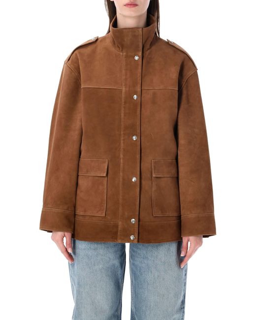 Anine Bing Brown Roux Suede Jacket