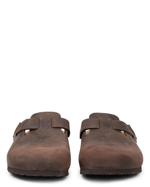 Birkenstock Brown Clogs Boston Sfb Leather Sandal