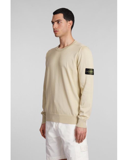 Stone Island Natural Knitwear In Beige Cotton for men