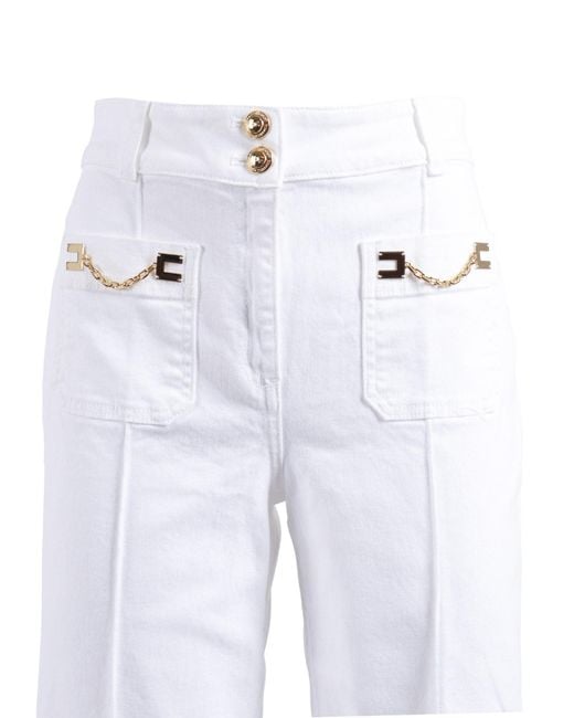 Elisabetta Franchi Blue Jeans-Style Trousers Cotton Elastane Pant