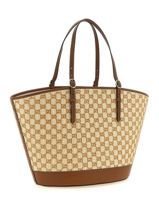 Gucci Metallic Large Woven Shopping Bag