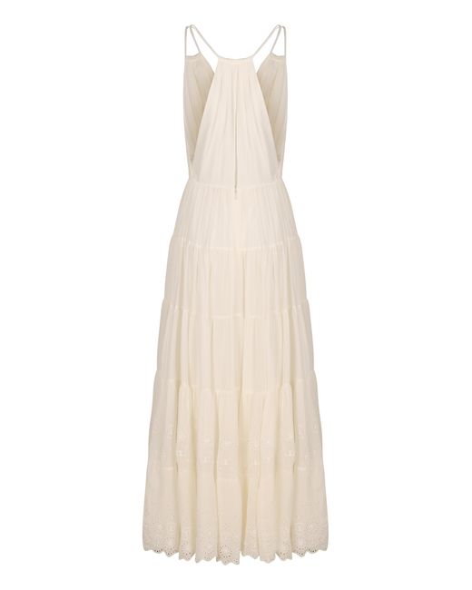 Céline Natural Cotton And Silk Crépon Maxi Dress