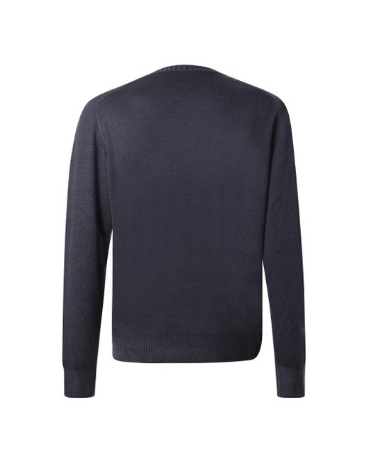 Fay Blue Crew Neck Sweater for men