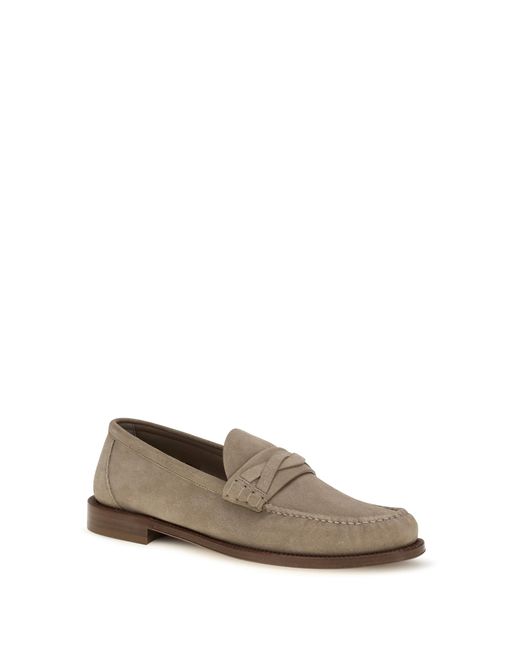 Brunello Cucinelli Multicolor Suede Loafers for men