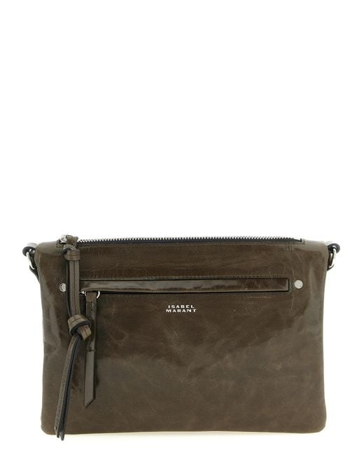 Isabel Marant Gray Calfskin Crossbody Bag