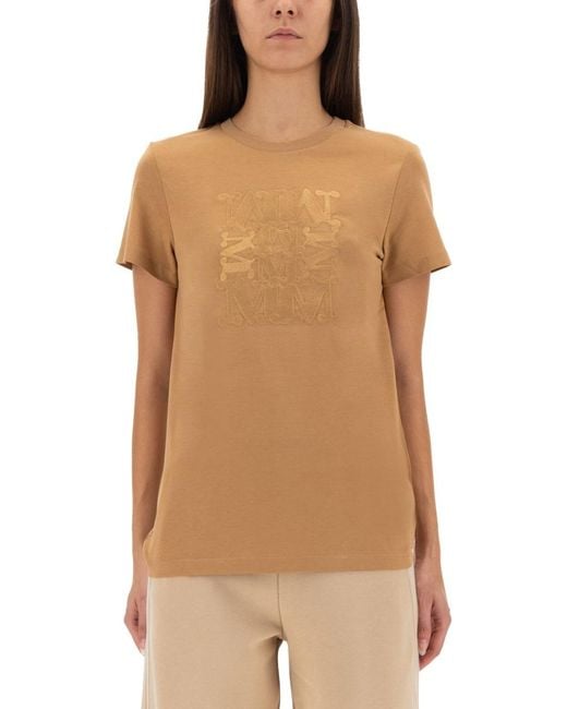 Max Mara Brown T-Shirt Bravo Cotton T-Shirts