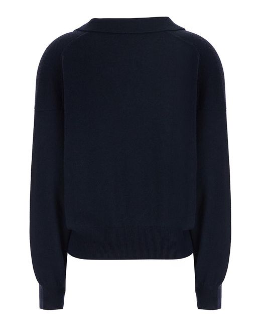 Lisa Yang Blue Sweater Katriel Cashmere Knitted Tops