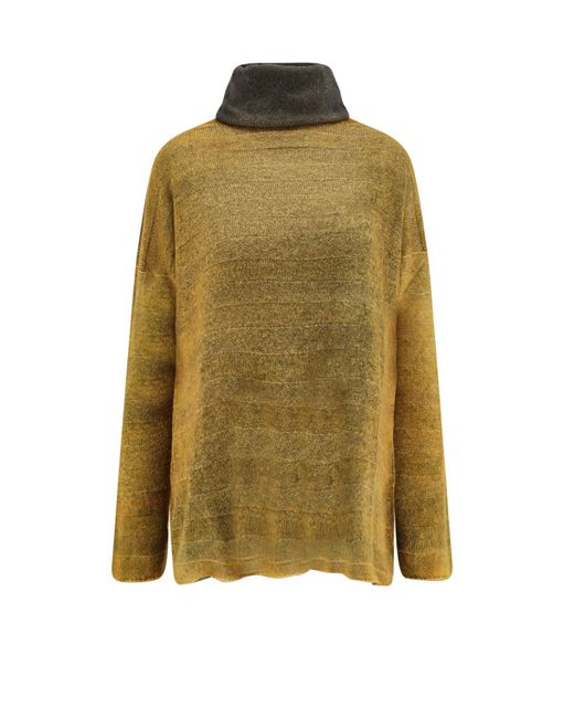 F Cashmere Green Bruco 89 Cashmere Turtleneck Sweater