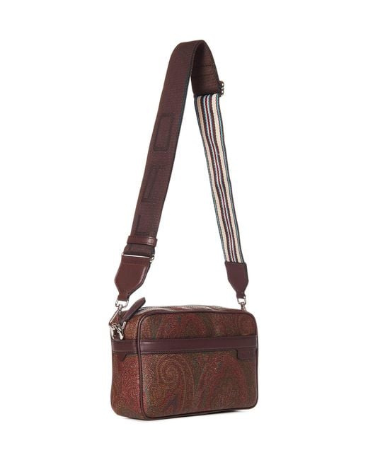 Etro Green Shoulder Bag Calfskin for men