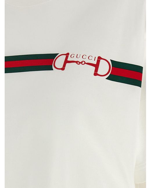 Gucci White Cotton T-Shirt