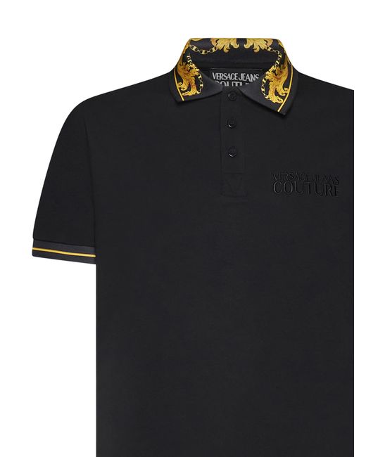 Versace Black Couture Polo T Shirt for men