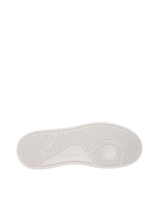 Jil Sander White Platform Laceup Sneakers