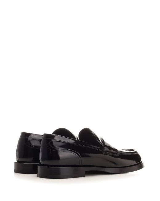 Dolce And Gabbana Glossy Black Loafer For Men Lyst 5294