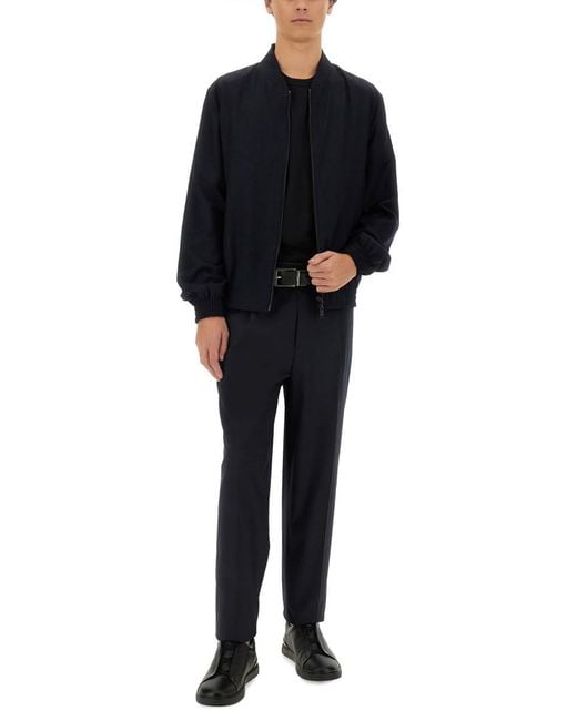 Zegna Black Straight Leg Pants for men