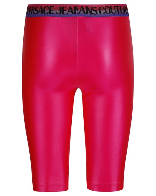 Versace Red Jegging Fouseux Lycra Shiny