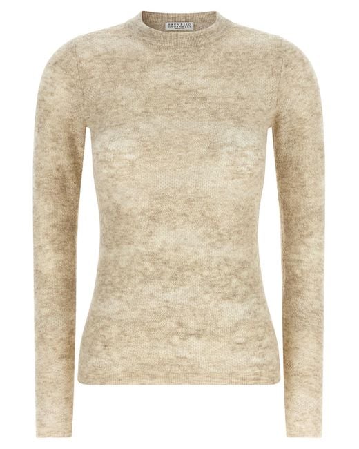 Brunello Cucinelli Natural Silk Cardigan Clothing