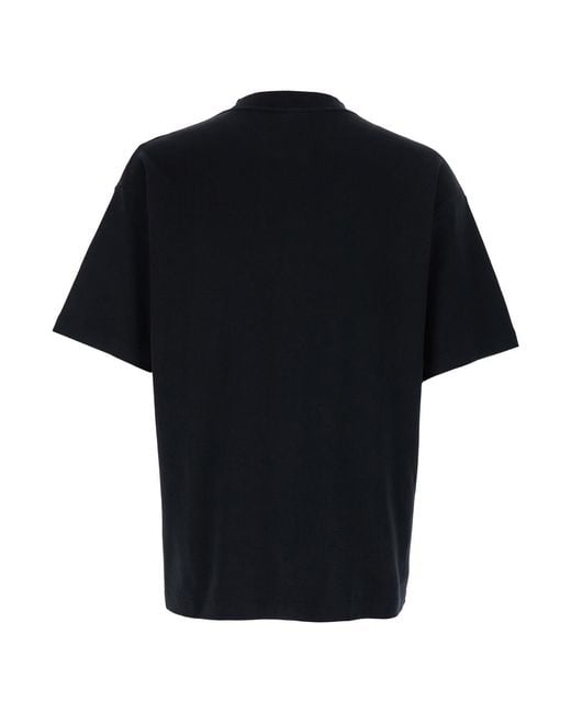 Drole de Monsieur Black Le T-Shirt Slogan Classique T-Shirt With Slogan Print On The Front for men