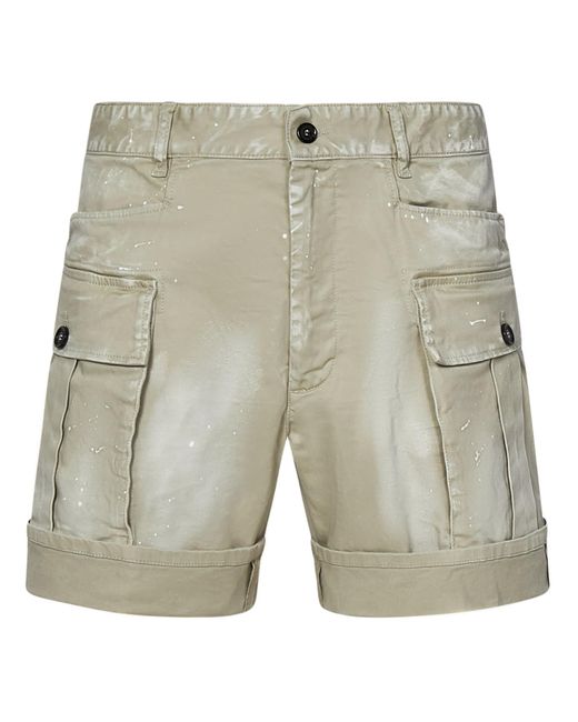DSquared² Gray Light Spots Marine Shorts for men