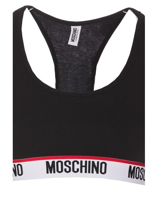 Moschino Black Band Logo Top