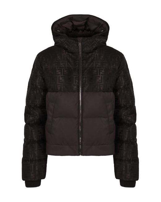 Fendi Black Padded Parka Cotton Puffer Jackets
