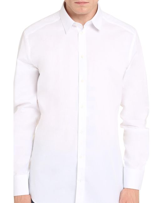 Dolce & Gabbana White Classic Cotton Shirt for men