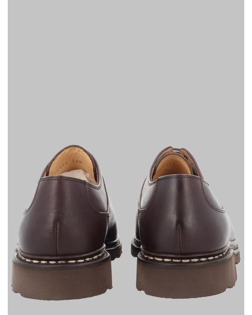 Paraboot Brown Lace-Up Shoes Avignon Leather Calf for men