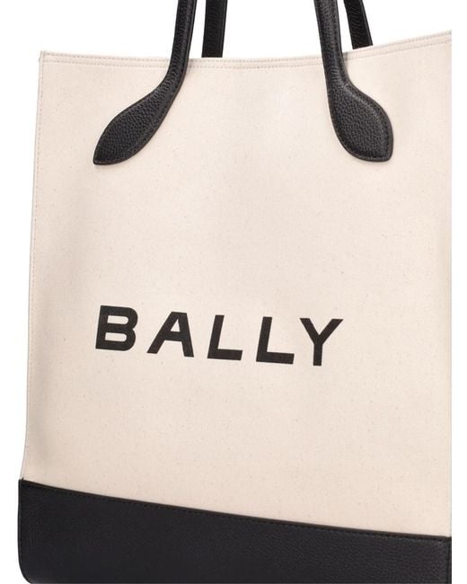 Bally Natural Bar Keep On Logo Tote Bag