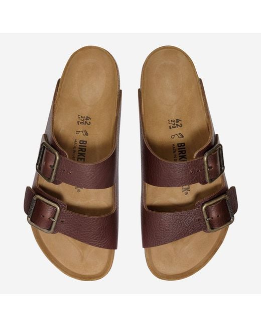 Birkenstock Brown Sandals Arizona Wire Buckle Leather Slippers