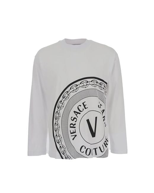 Versace Jeans Couture Men t-Shirt Logo Bianco