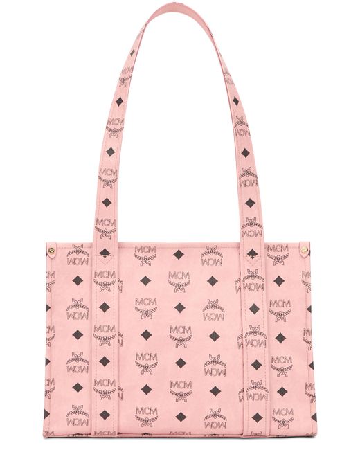 MCM Pink Tote Bag Polyurethane