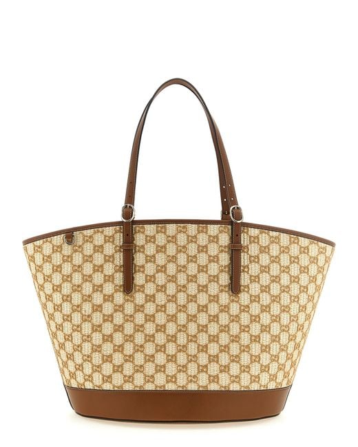 Gucci Metallic Large Woven Shopping Bag